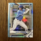 2021 Bowman Draft #BDC-106 Carter Jensen Chrome Sky Blue Refractor