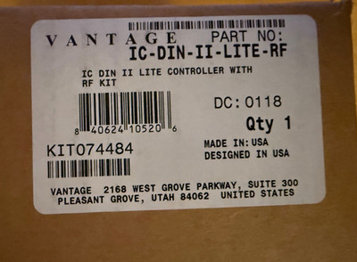 Vantage Controls IC-DIN-II-LITE-RF KIT  Lighting Processor - NEW Open Box