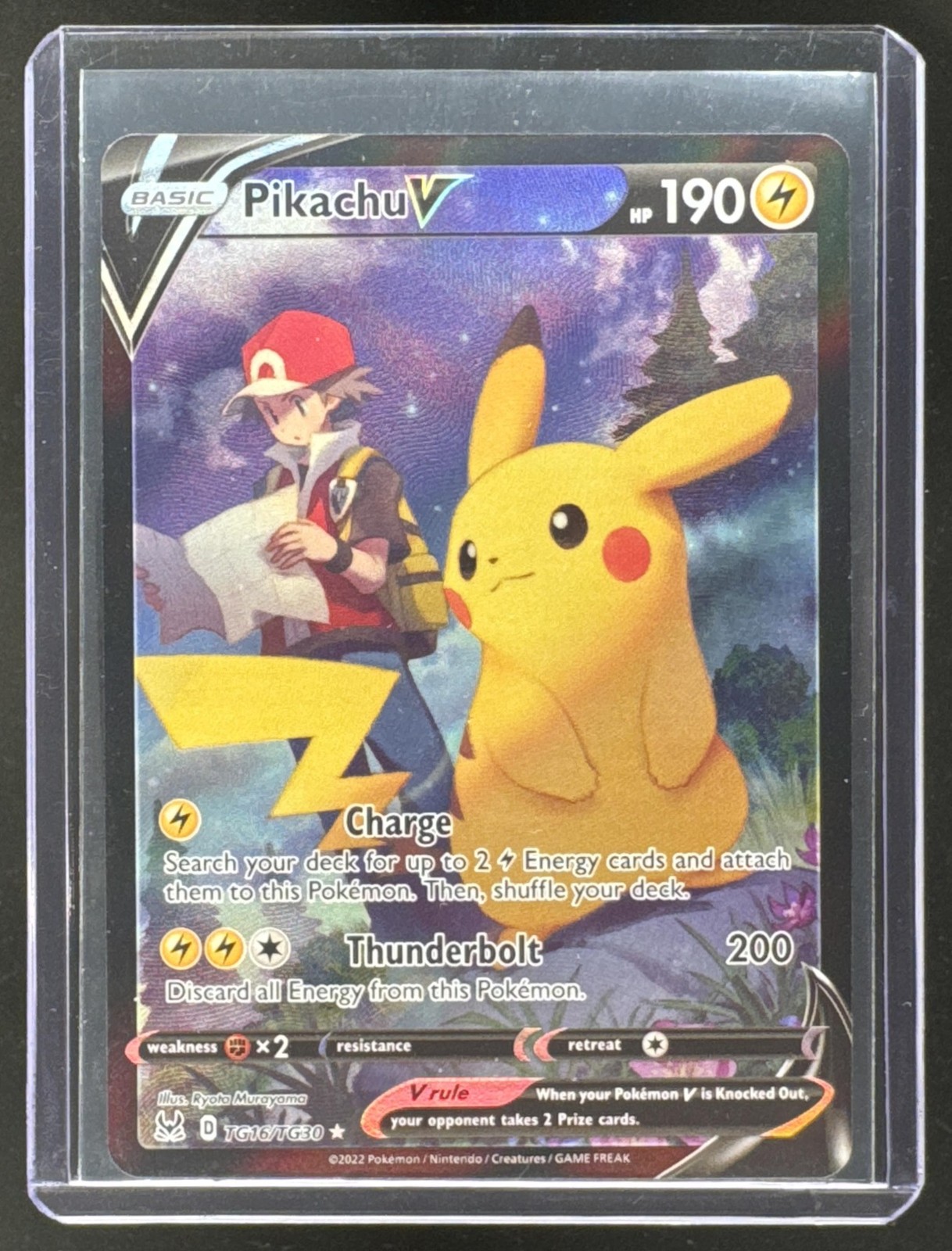 2022 Pokemon Sword & Shield Lost Origin Pikachu V Trainer Gallery #TG16/TG30 DAL