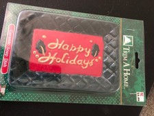 Vintage Christmas Ceramic Soap Dish Green New In Package Happy Holidays