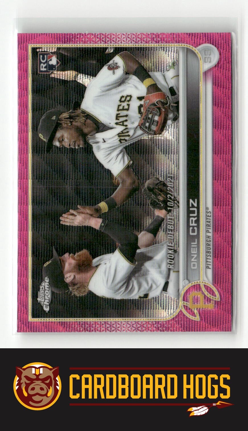 2022 Topps Chrome Update #USC74 Oneil Cruz Pirates Pink Wave Refractor RC Rookie