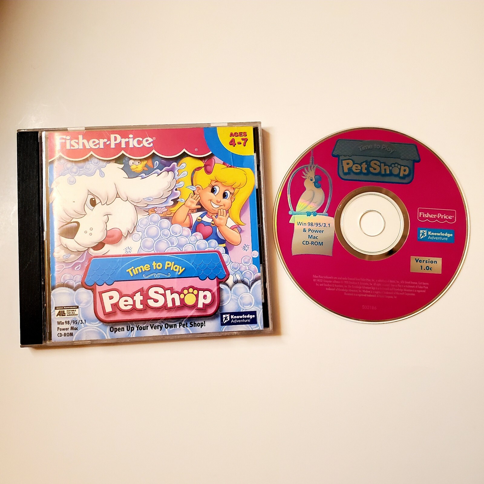 Fisher Price Time to Play Pet Shop Vintage PC Mac CD-ROM 1998 Ages 4+  Homeschool | eBay