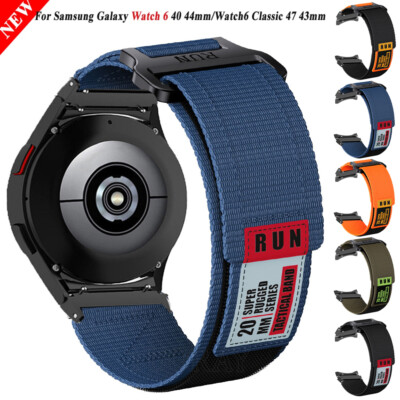 Nylon Armband Für Samsung Galaxy Watch 7 6 5 4 40/44mm Classic 42/46mm 43/47mm