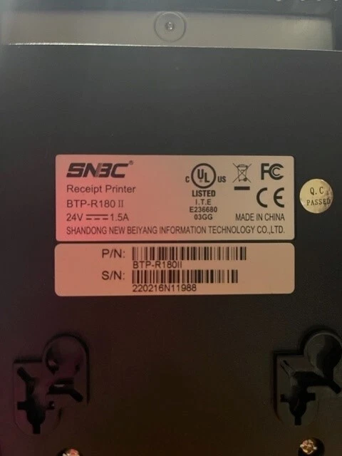 SNBC BTP-R180II Thermal Receipt Printer, USB/Serial/Ethernet *WARRANTY* - Image 2 of 3