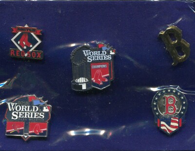Boston Red Sox 5 Pin Lot #2 MLB Major League Baseball Ship USA only