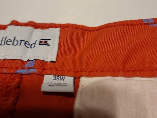SADDLEBRED MEN'S RED Sailfish SHORTS SIZE 38W 100% COTTON FLAT FRONT INSEAM 10" - Picture 9 of 10