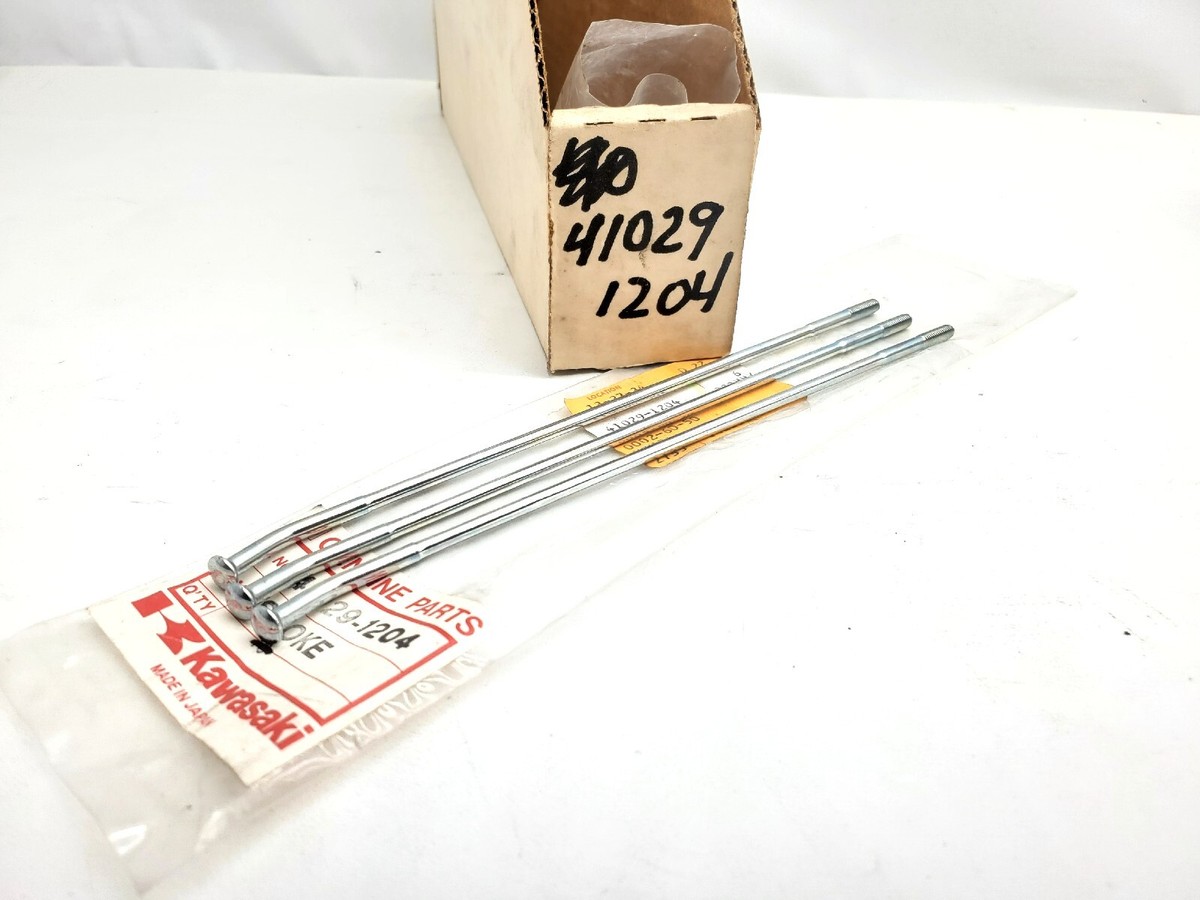 3 New Kawasaki NOS 41029-1204 RR Inner Spoke OEM KX125 KX250