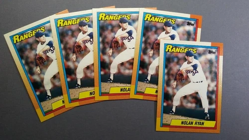 Nolan Ryan - 1990 Topps #1 - Lot of 5 Cards - Baseball