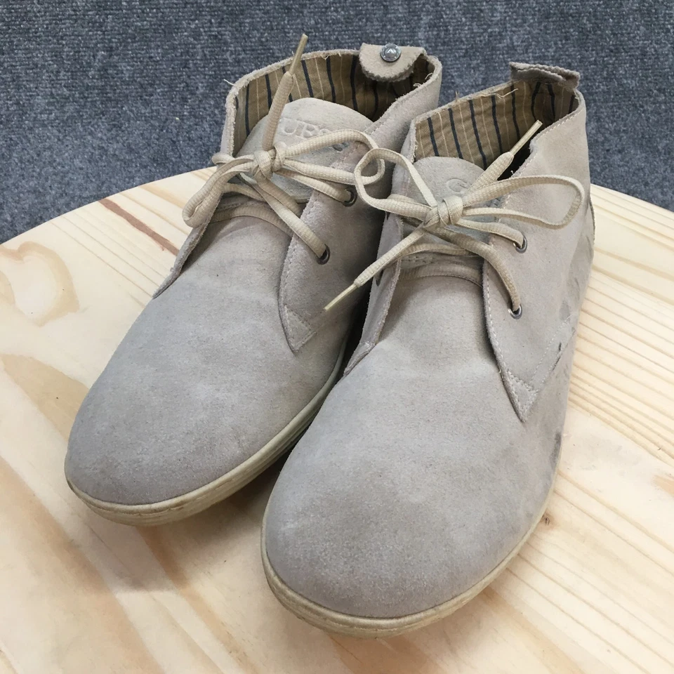 Guess Boots Womens 11.5 Gmbarnes Ankle Chukka Comfort Gray Leather Lace Up - Image 3 of 4