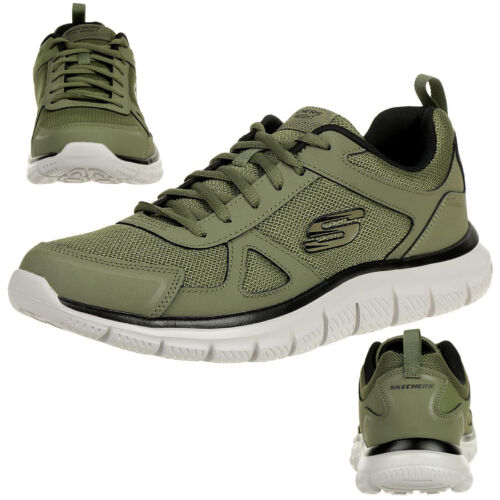 Skechers Track Scloric Men's Sneaker Athletic Shoes Trainer Green 52631 - Picture 1 of 12