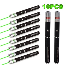 10 Packs AAA 1mW Pro 900 Miles Laser Pointer Pen Green Light Visible Beam Lazer