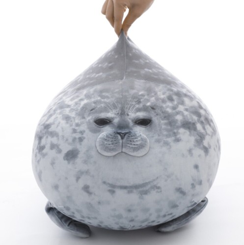 Chubby Angry Seal Pillow Blod 3D Novelty Sea Lion Doll Plush Stuffed Toy Baby