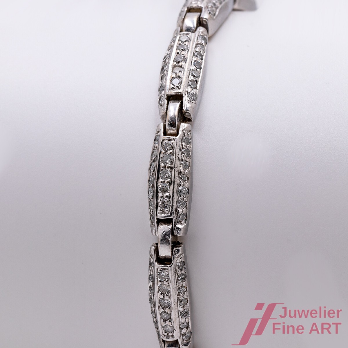 Armband Gliederarmband 750/18K Weißgold Diamanten Brillanten 19 cm