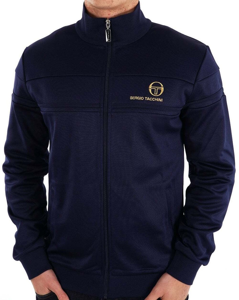 Sergio Tacchini Men's Masters Track Top Navy Gold Tracksuit