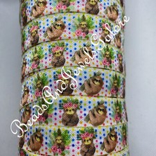 Sloth elastic sloth foe inspired sloth hair ties baby sloth foe animal foe-5/8