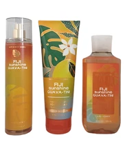 Bath & Body Works FIJI SUNSHINE GUAVA TINI Body Mist Shower Gel & Cream Set New