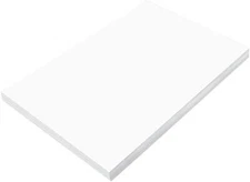 100 Sheets White Construction Paper Medium Weight Arts Crafts School Projects