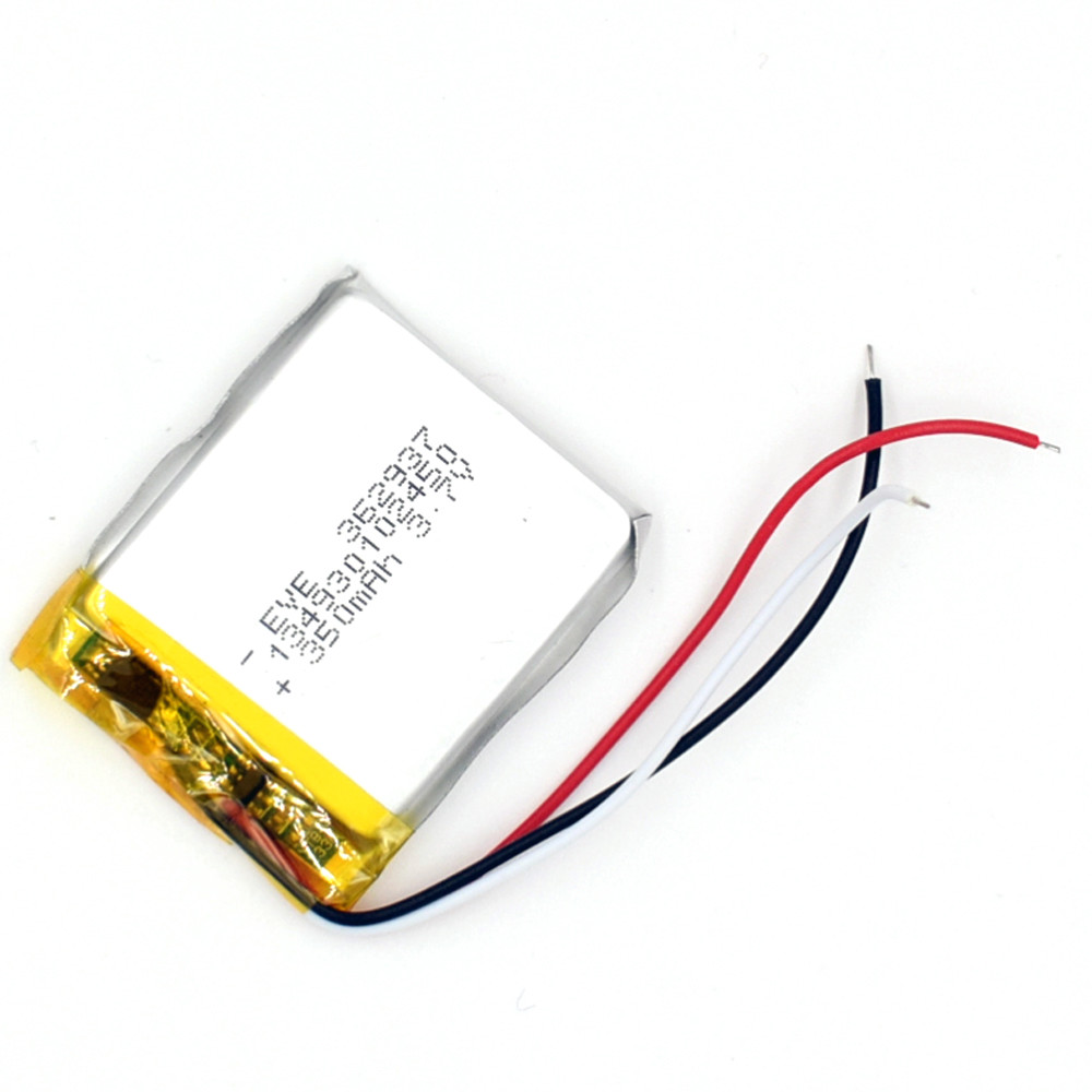3.7V 350mAh Rechargeable Battery 362937 3wire Li-Polymer Li Po for GPS Recorder