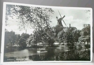 Bremen, Germany Mill am Wall, 1931 RPPC Postcard PC