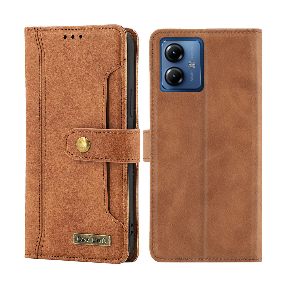 Motorola MOTO G14 Case, 3D Painted Shock-Absorption Flip - View #10