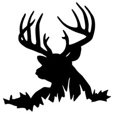 Deer In Grass Decal Hunting Hunter Home Laptop Truck Cup Stickers