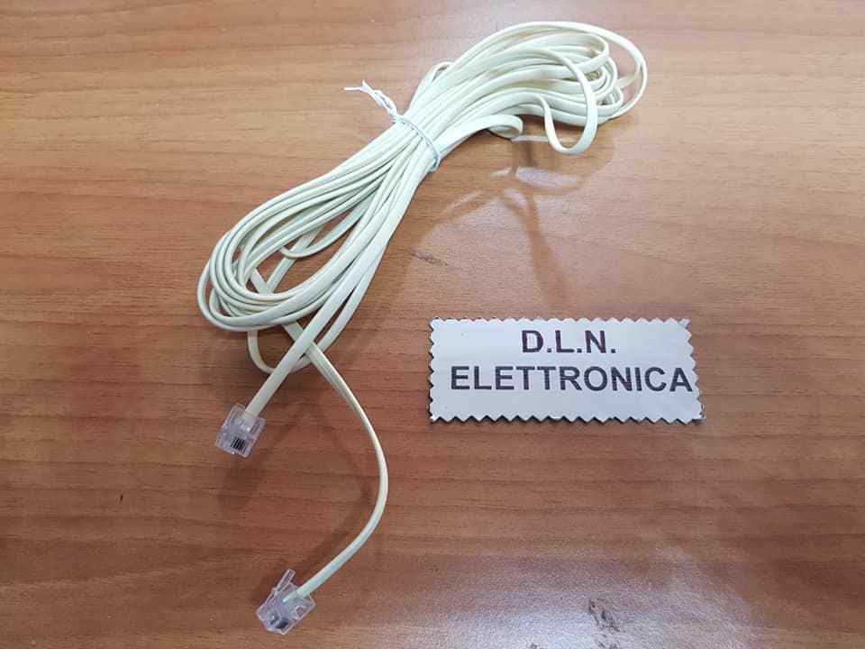 Cavo Telefonico RJ11 6P4C Maschio-Maschio 1.5 Metri – Prolunga Per Telefoni, Modem, Fax E Prese A Muro (Grigio) - 2