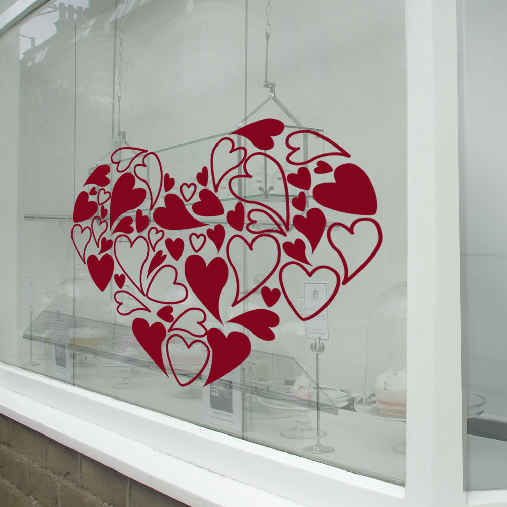 Valentine Heart Window Clings