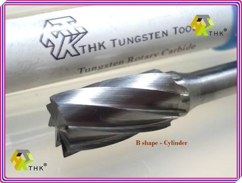 6 pcs 10MM THK Tungsten Carbide ALUMINIUM CUT Rotary Burrs burs points 6mm shank - Picture 2 of 8