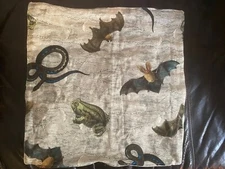 John Derian Custom 20 X 20 Pillow Cover Reptile Bats Halloween Creepy Crawler