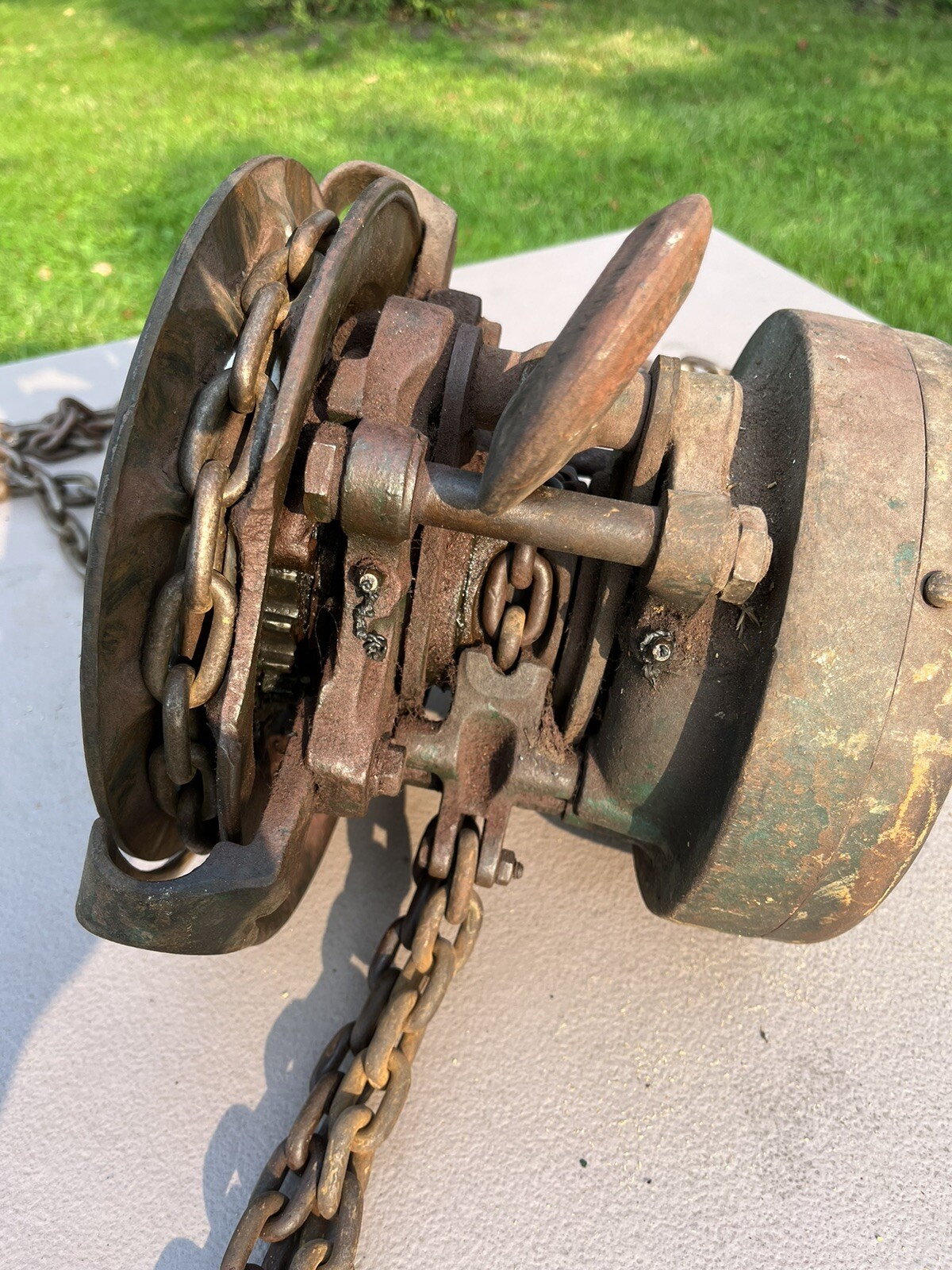 Antique Yale 1/2 Ton Spur Geared Hoist With Chain USA Made eBay