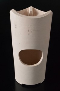 P4316: Japanese Kiyomizu-ware Unglazed earthenware RYORO Portable furnace, auto