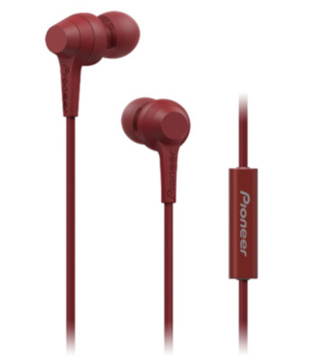Pioneer Japan Inner Ear Phone Earphone SE-C1T Red