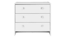 Image of Seville 3 Drawer Chest - White. Delivery available, ask for a quote