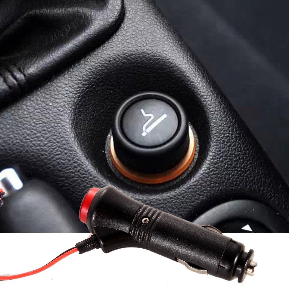 12V 24V Male Car Cigarette Lighter Socket Plug Connector On Off Switch ...