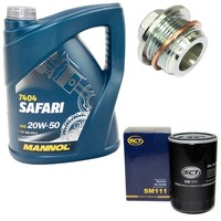 MotoröL Set 20W-50 5 Liter + ÖLfilter SM 111 + Schraube FüR Audi 80 VW Passat