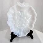 Vintage Hazel Atlas Milk Glass Dish - Grape - Trinket Dish - Spoon Rest