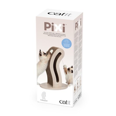 CATIT Pixi Scratcher Katzenschwanz Kratzskulpturen - Stylische Eichenholz Optik