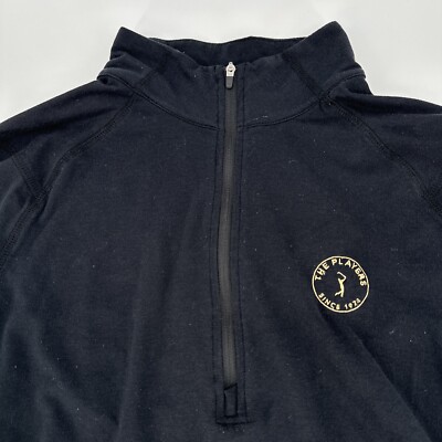 Travis Mathew Quarter Zip Mens Medium Black The Players Championship Performance