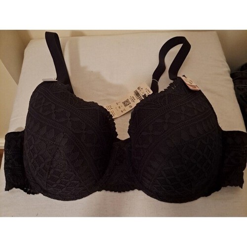 Etam Impertente Lightly Lined Lace Bustier Bra Black 38D - Picture 14 of 15