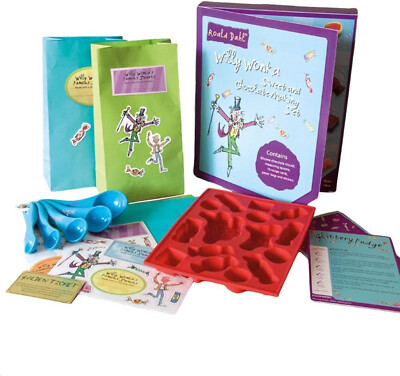 Willy Wonka Schokolade Set mit Anleitung Silikonform Rezeptkarten CHARLIE UND