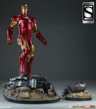 SIDESHOW EXCLUSIVE IRON MAN MARK 3 MAQUETTE 22.5" w/ IRON MONGER HEAD