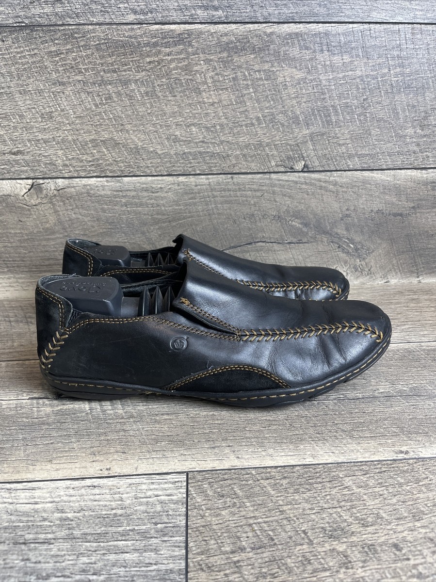 Born Loafers Mens Size 11 Black Leather Shoes Comfort | eBay display picture 1