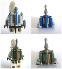Arealight Custom Printed Jetpacks for Minifigures -Star Wars Clones -Pick Color!