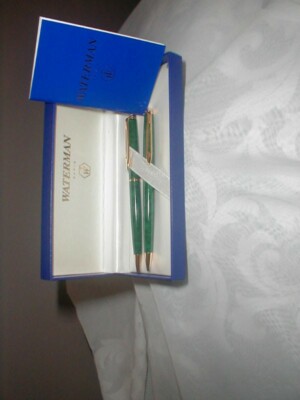 Waterman Hemisphere  Set Green Ballpoint Pen & 0.5mm Pencil Set New In Box