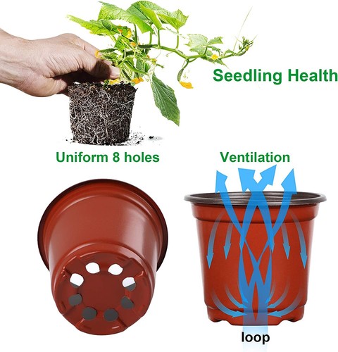 100/200Pcs Small Nursery Pots Plastic Flower Pot: Plant Seeding Pots for Garden - Picture 6 of 22