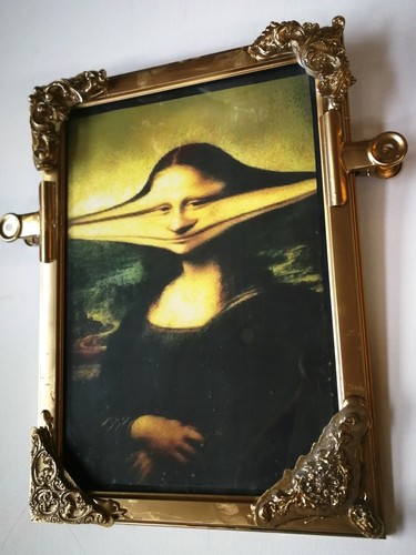 monnalisa portrait mona lisa smile comic art humor modern decor poster frame art - Picture 5 of 24