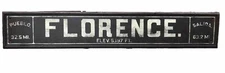 Vintage Style Barnwood RR Florence Depot Sign