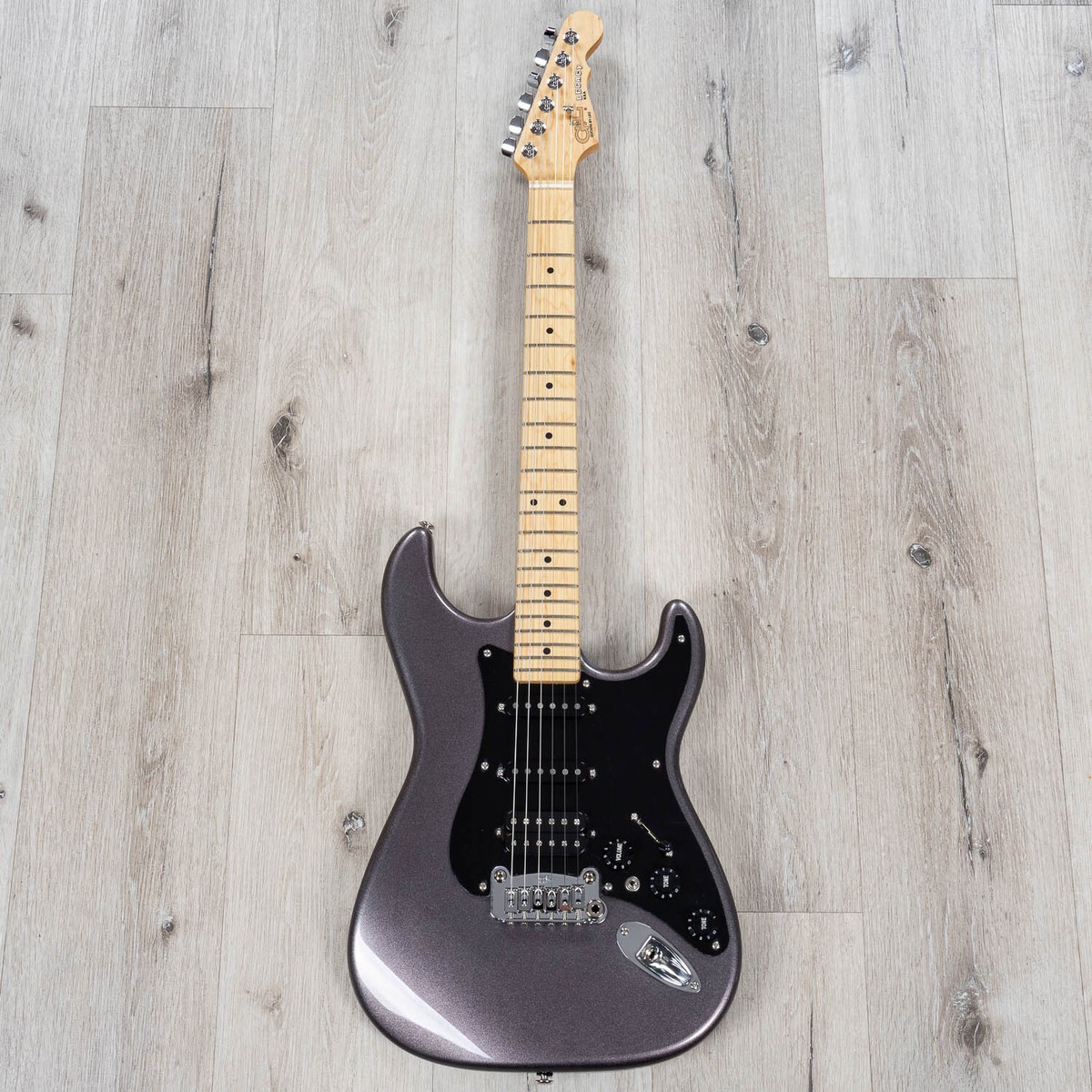 G&L USA Legacy HSS Guitar, Hard Rock Maple Fretboard, Graphite
