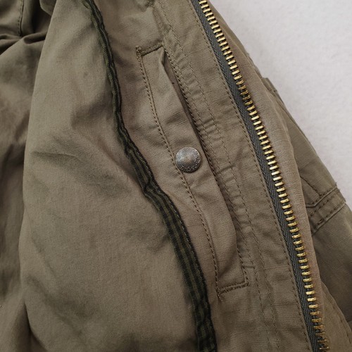 Diesel Jacket Womens Medium Green Military Utility Field Coat Chore Epaulettes - Picture 15 of 21