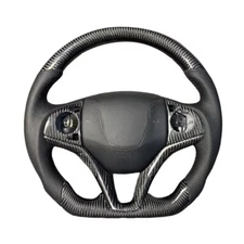 Customized Real Carbon Fiber Steering Wheel for Honda HRV Vezel City Fit 3rd Gen